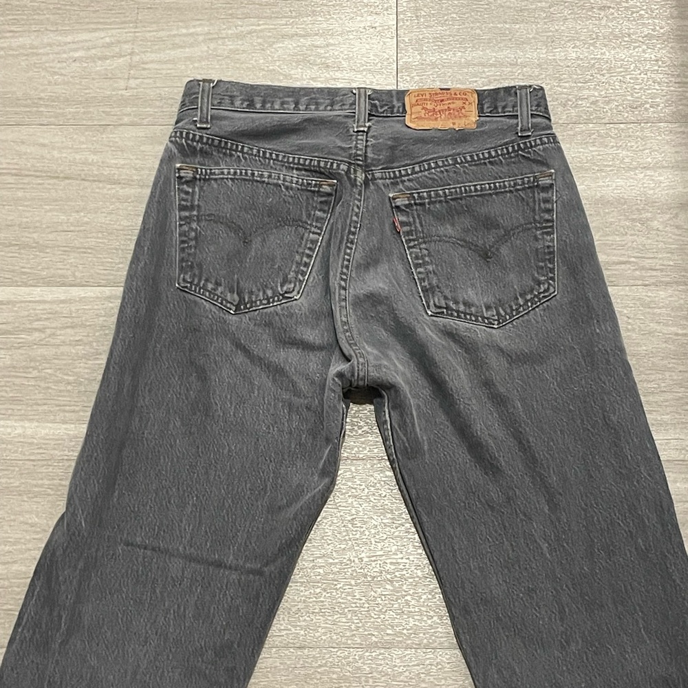 Vintage Levi’s 501 70s button fly faded black black jeans made in USA - Picture 3 of 10